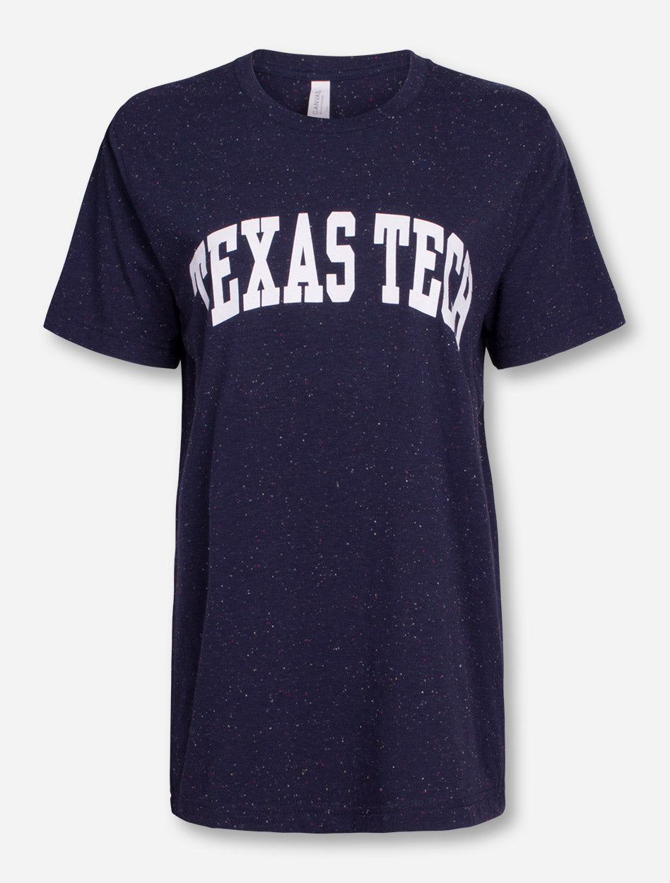 Texas Tech White Arch on Navy Confetti T-Shirt