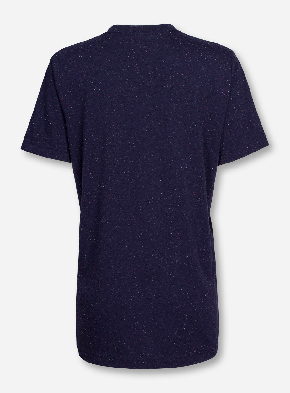 Texas Tech White Arch on Navy Confetti T-Shirt