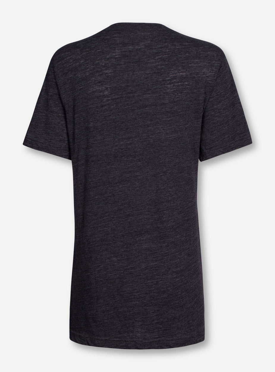 Texas Tech Metallic Banner on Heather Charcoal T-Shirt