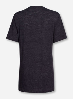 Texas Tech Metallic Banner on Heather Charcoal T-Shirt