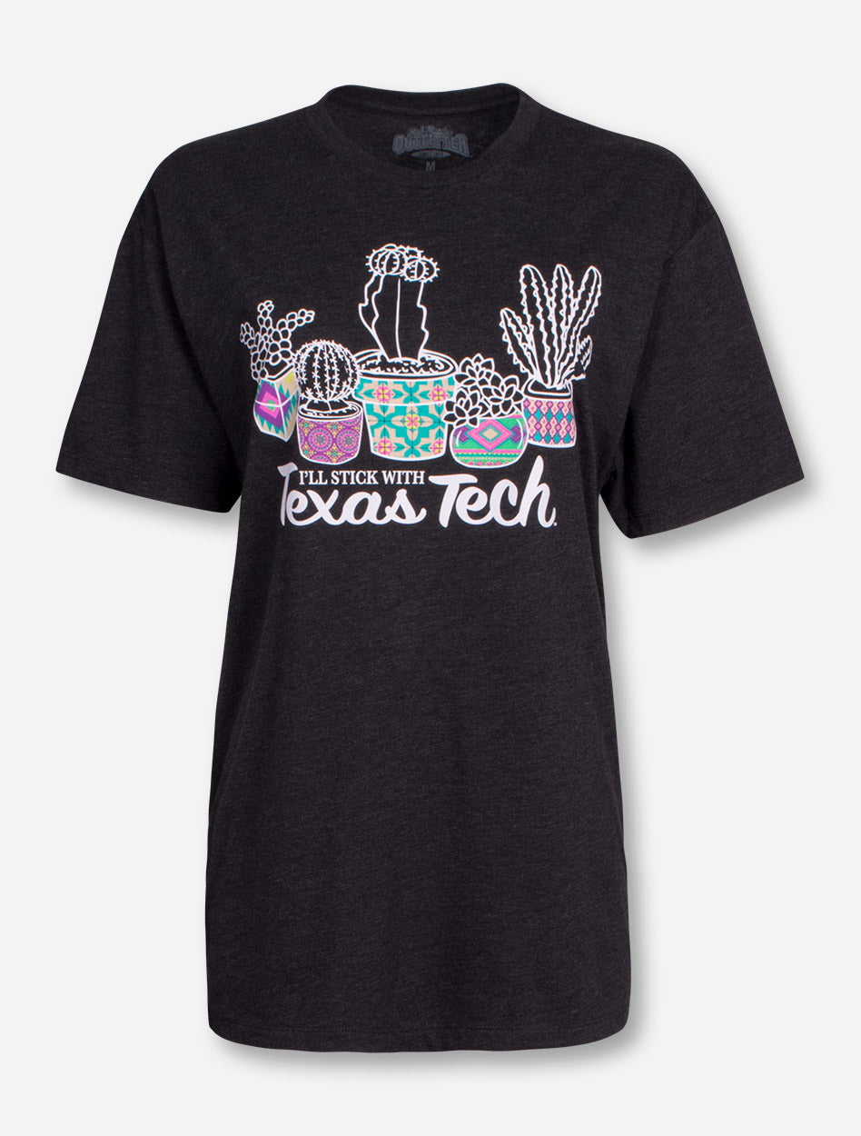 Stick with Texas Tech on Heather Charcoal T-Shirt