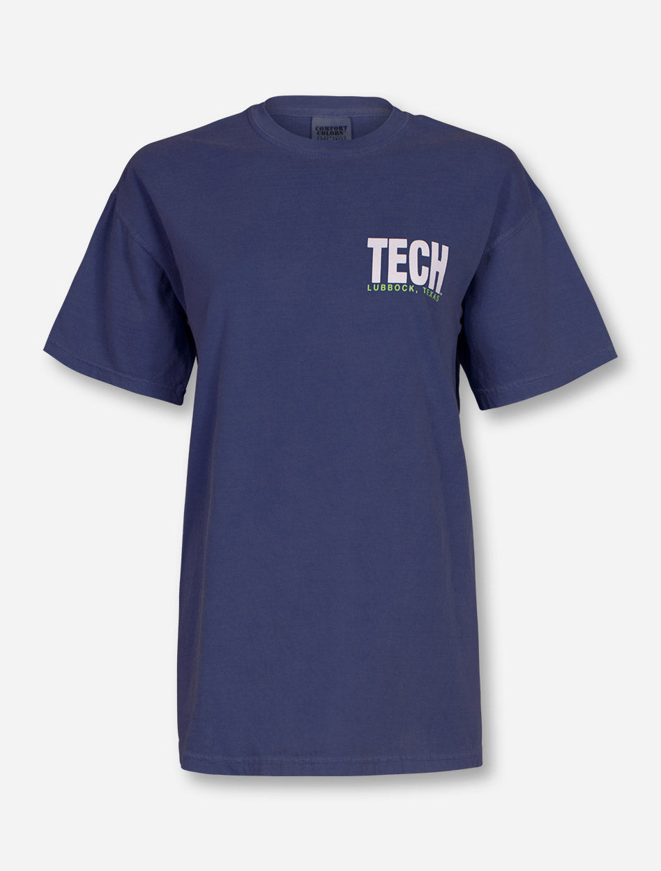 Lubbock, TX TECH "Succulents" on Midnight Blue T-Shirt