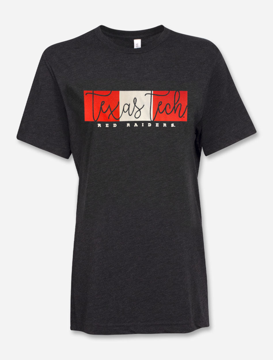 Texas Tech Red Raiders "Amy" Script Charcoal T-shirt