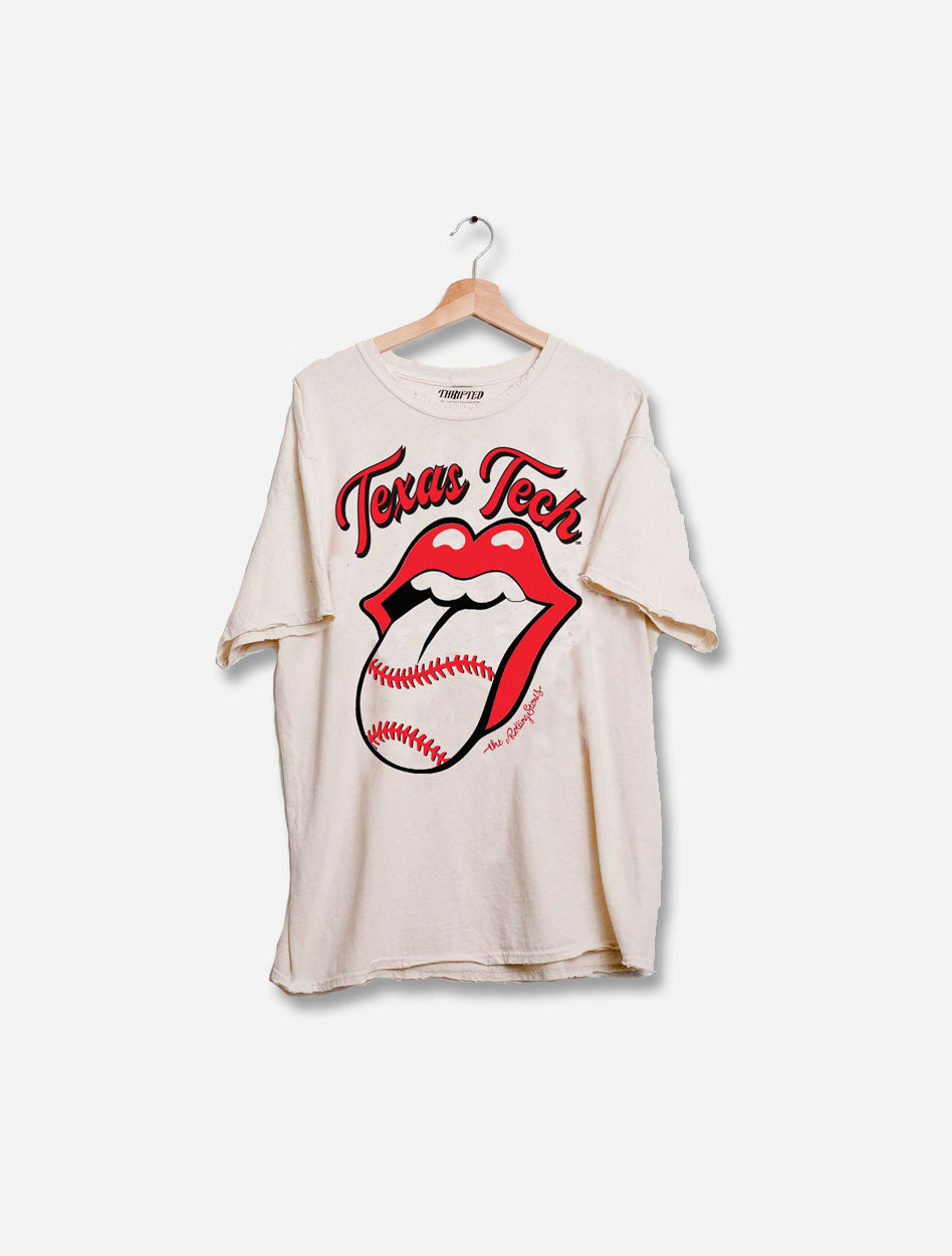 Livy Lu Texas Tech "Baseball Lick" Thrifted T-Shirt