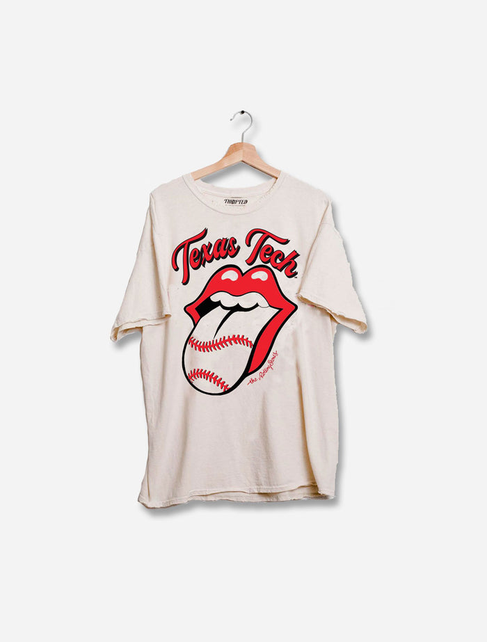 Livy Lu Texas Tech "Baseball Lick" Thrifted T-Shirt