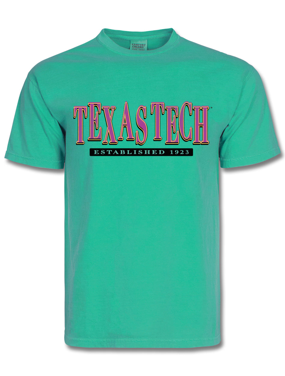 Texas Tech "San Diego" Island Green Comfort Color T-Shirt
