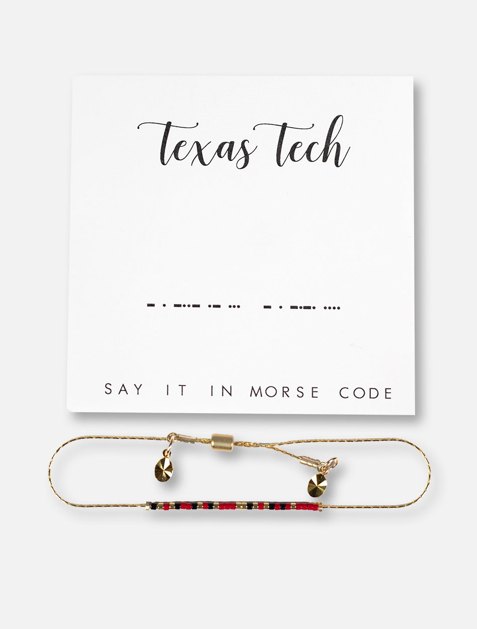 Texas Tech Red Raiders Morse Code Bracelet