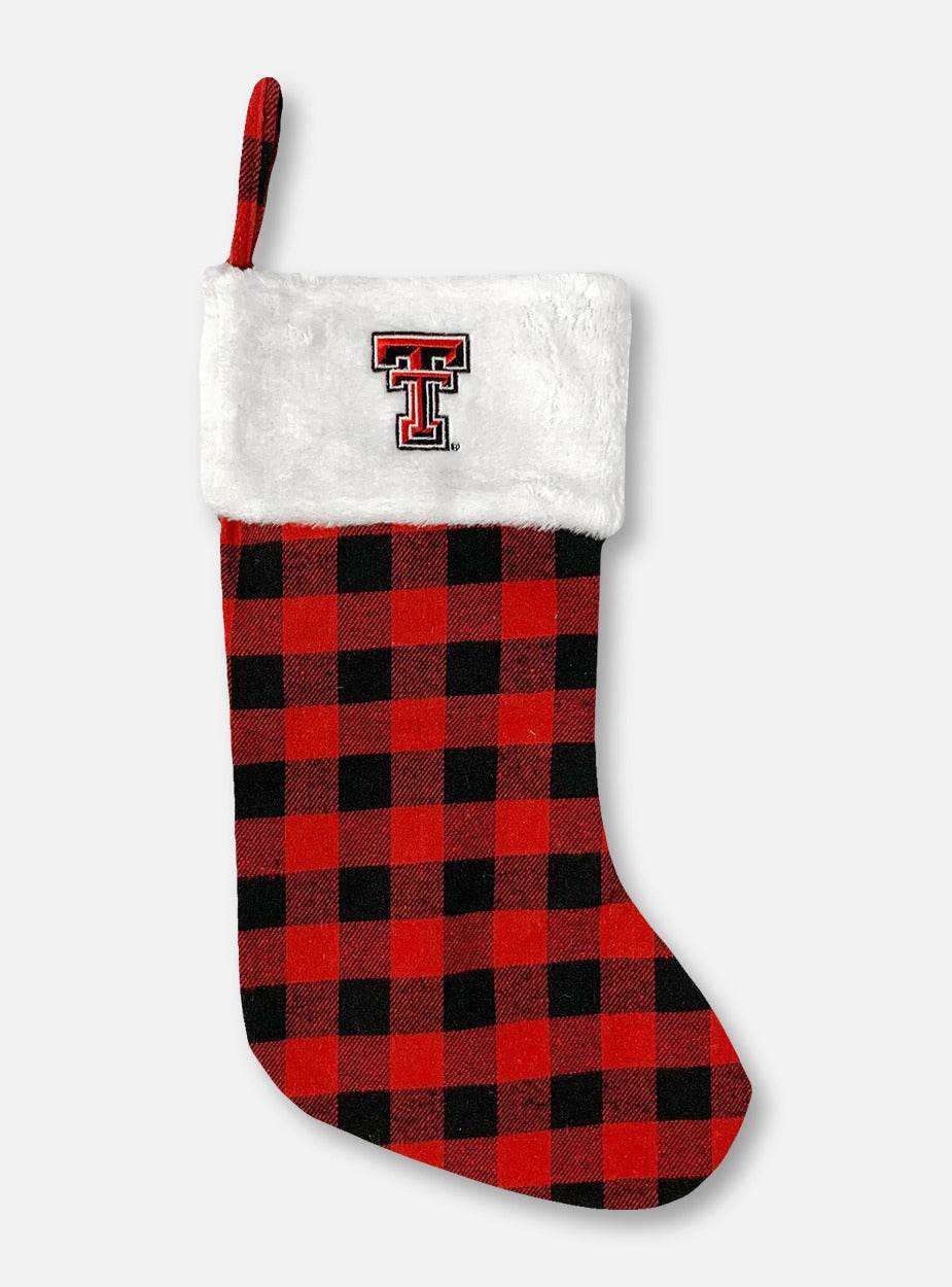 Texas Tech Buffalo Plaid Double T Stocking