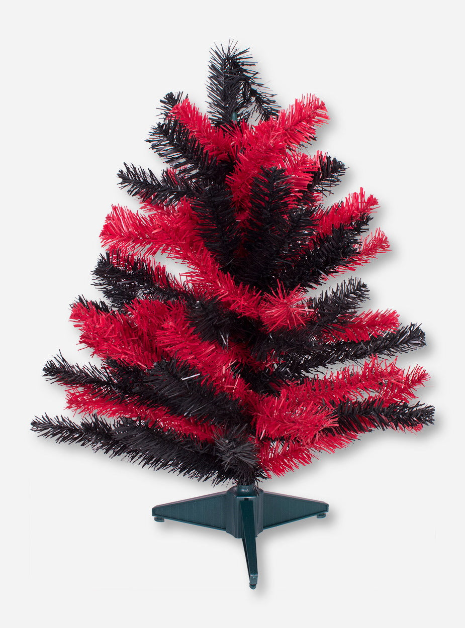 Texas Tech Red and Black Mini Christmas Tree