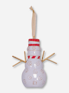 Kitty Keller Snowman Double T Ornament - Texas Tech