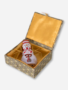 Kitty Keller Snowman Double T Ornament - Texas Tech