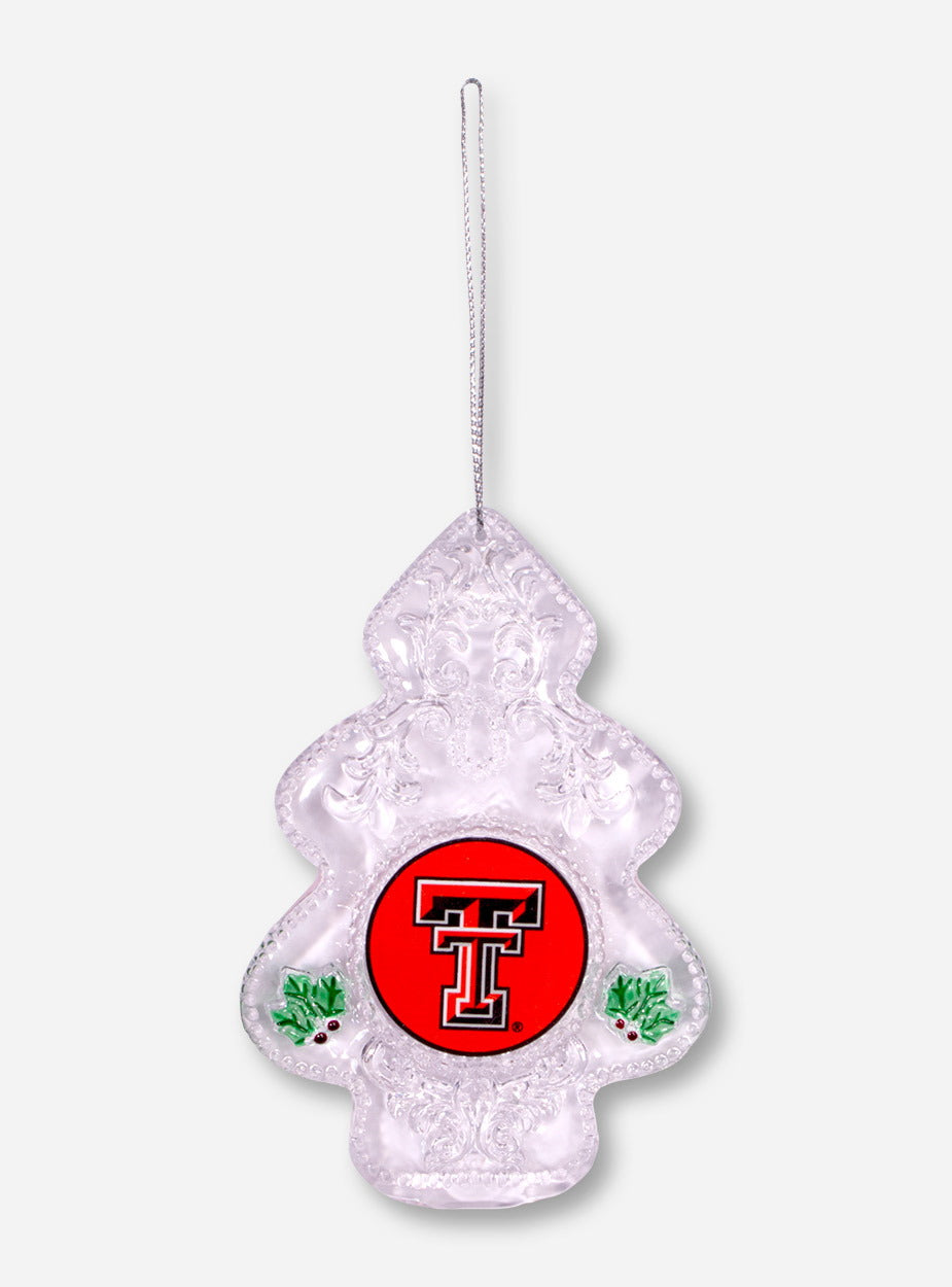Texas Tech Clear Christmas Tree Ornament
