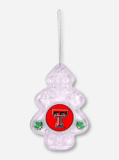 Texas Tech Clear Christmas Tree Ornament