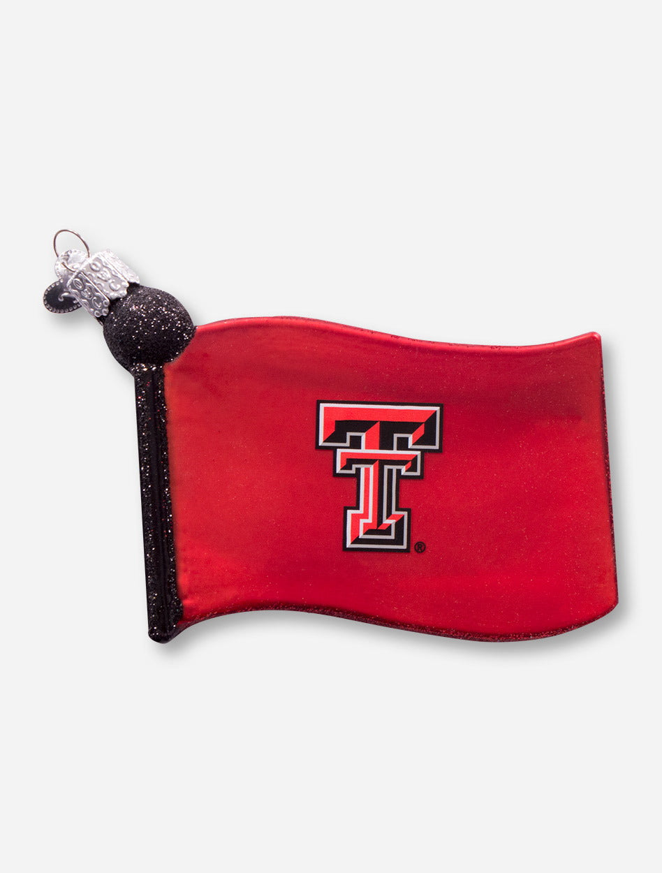 Texas Tech Red Raiders Glass Blown Flag Ornament
