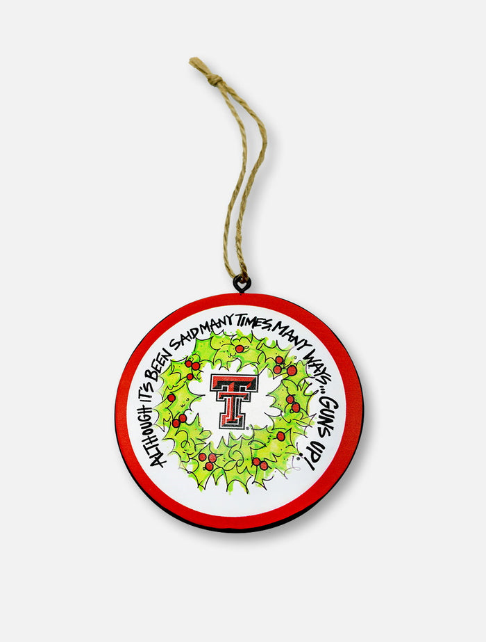 Magnolia Lane Texas Tech Red Raiders Guns Up Metal Ornament