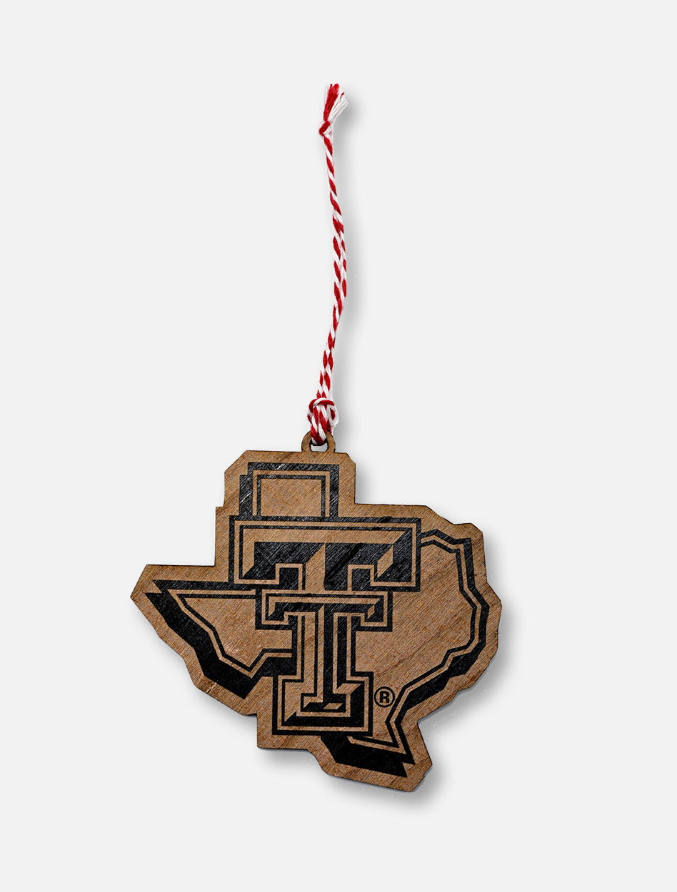 Texas Tech Red Raiders Pride Logo Wooden Ornament