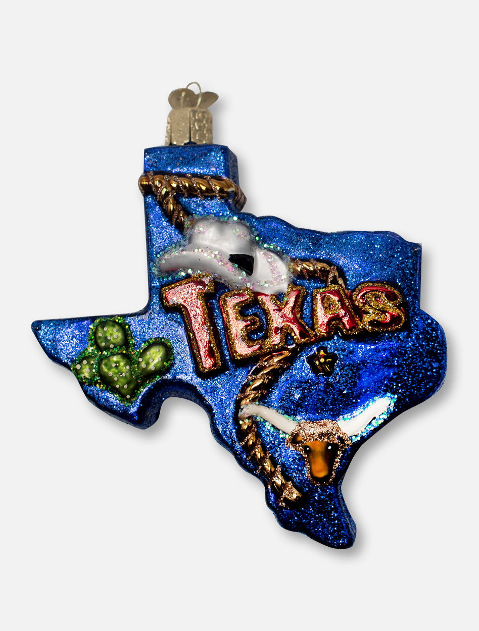 Texas Tech Red Raiders Texas State of Texas Glass Blown Ornament