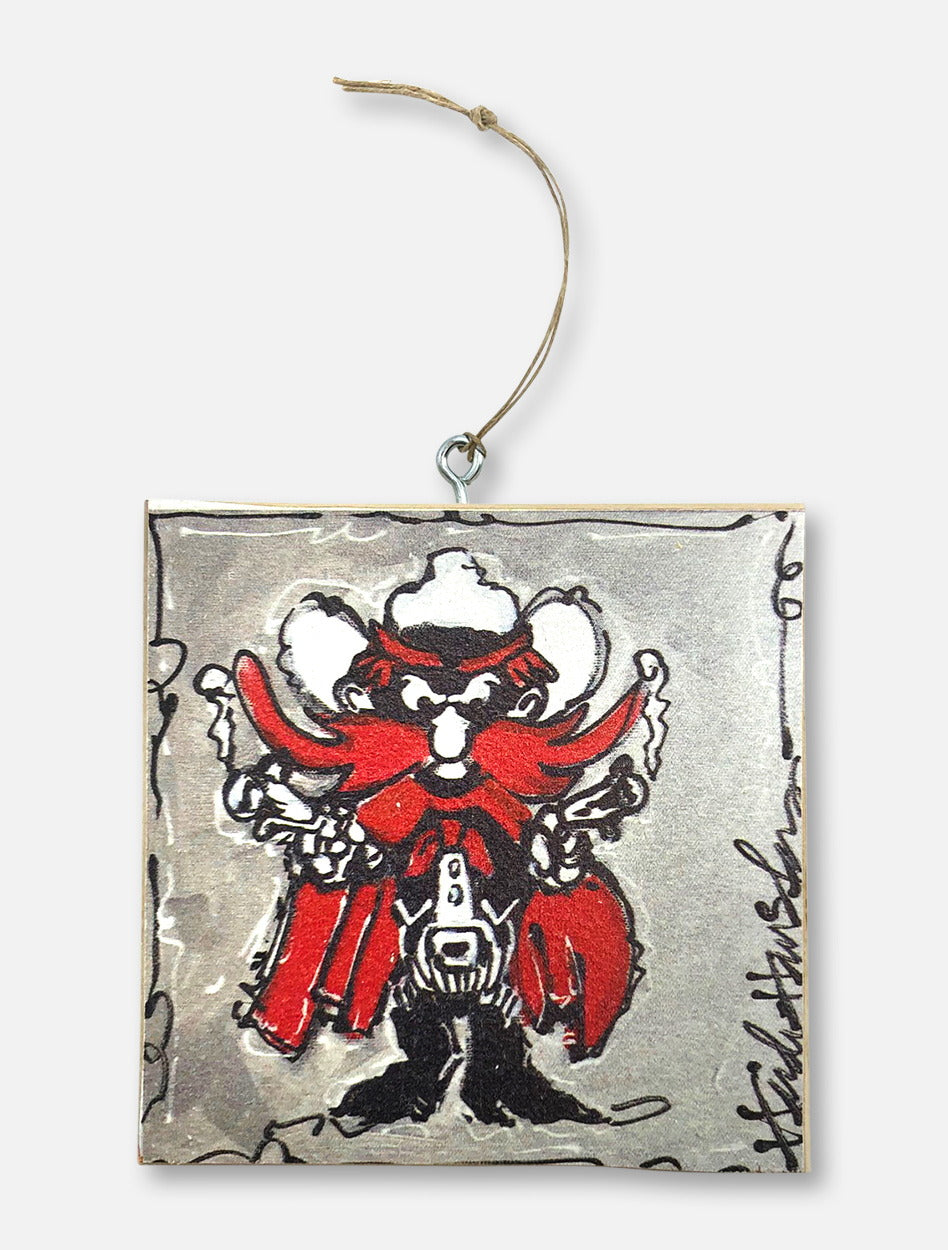 Texas Tech Red Raiders Raider Red Wood Ornament