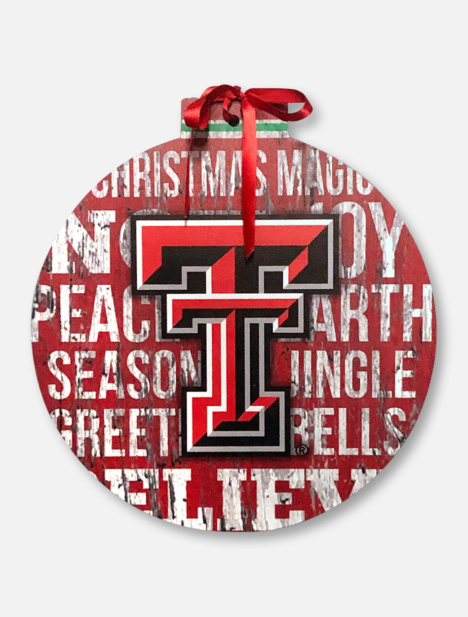 Texas Tech Red Raiders Large Wooden Ornament