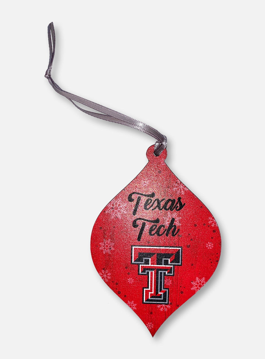 Legacy Texas Tech Red Raiders Double T Teardrop Wooden Ornament