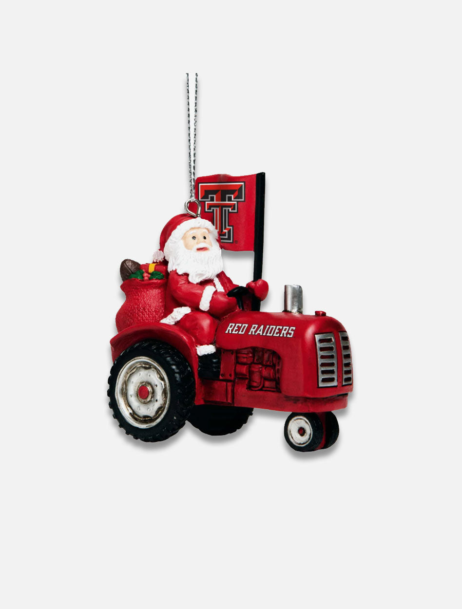 Santa Riding Tractor Texas Tech Red Raiders Santa Riding Tractor Ornament – Red Raider Outfitter