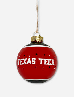 Texas Tech Red Raiders "Merry Christmas" Glass Ball Ornament
