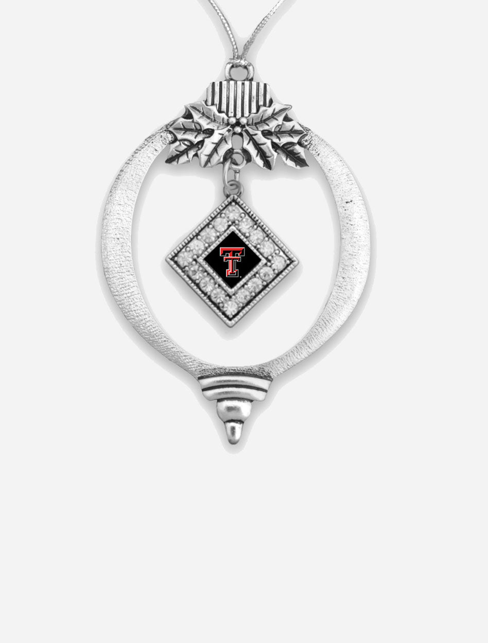 Texas Tech Double T Rhinestone Christmas Bulb Ornament