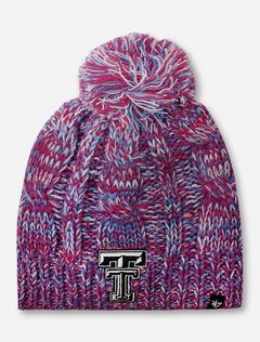 47 Brand Texas Tech Red Raiders Black and White Double T "Honey" YOUTH  Beanie