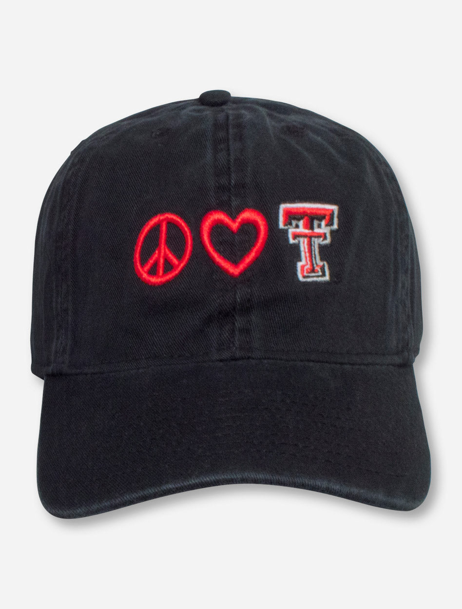 Legacy Texas Tech Peace Love Double T on YOUTH Black Cap