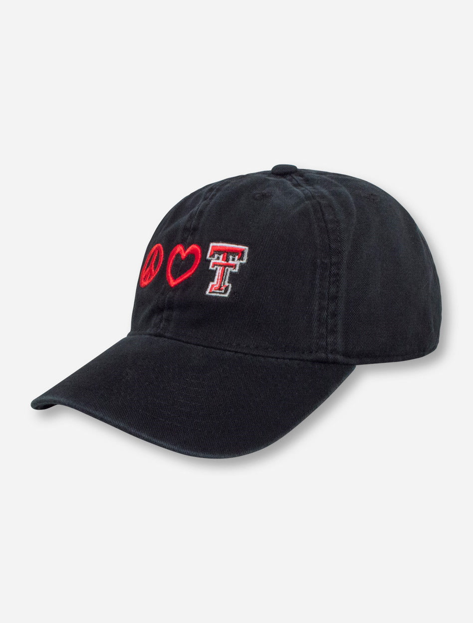 Legacy Texas Tech Peace Love Double T on YOUTH Black Cap