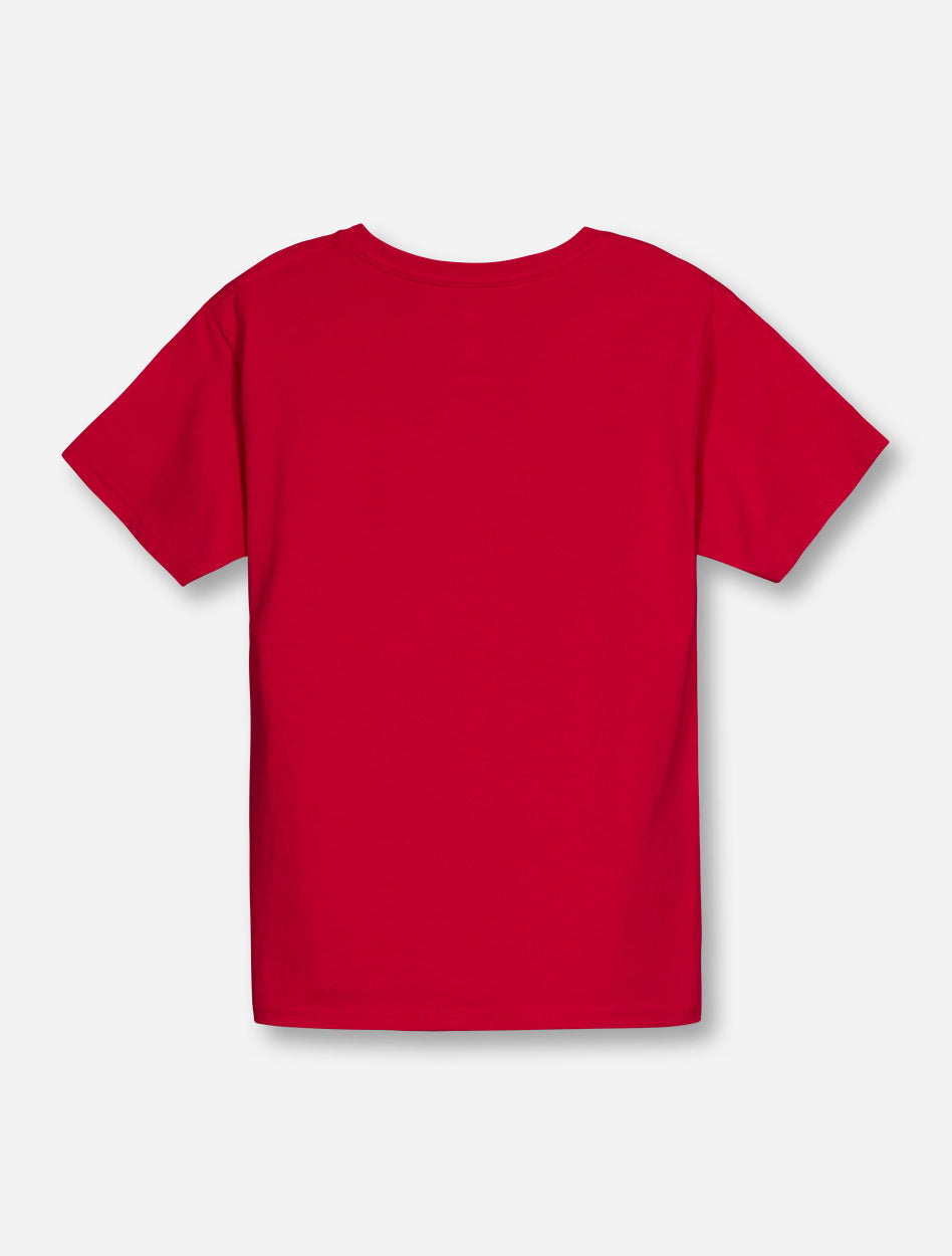 Texas Tech Arch with Box YOUTH Red T-Shirt