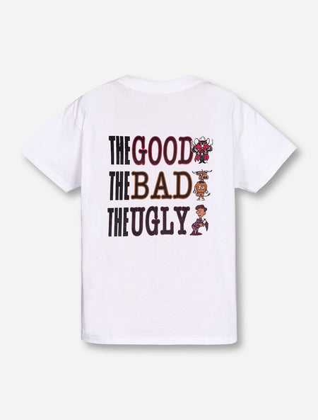 The Good The Bad The Ugly YOUTH White T-Shirt - Texas Tech