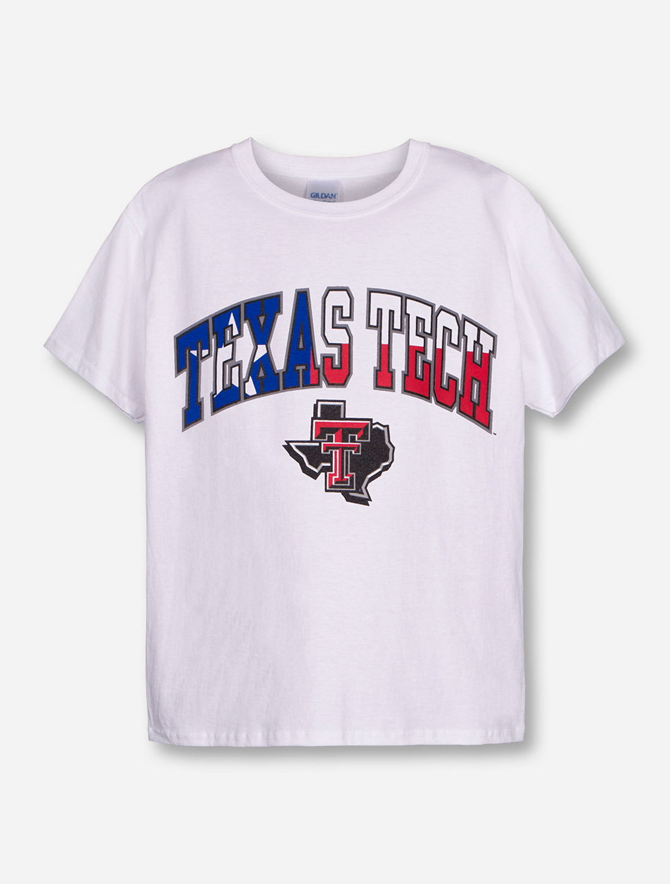 Texas Tech Arch over Lone Star Pride on White  YOUTH T-Shirt
