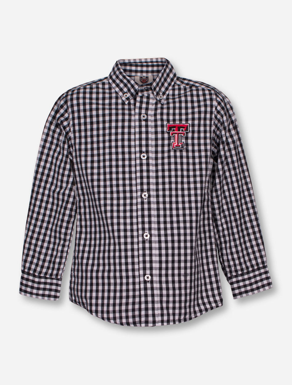 Wes & Willy Texas Tech Gingham KID'S Dress Shirt