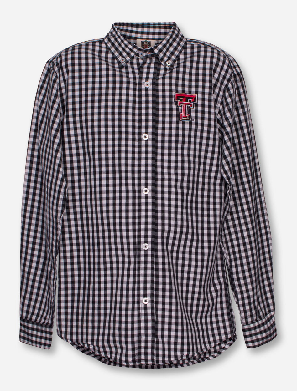 Wes & Willy Texas Tech Gingham YOUTH Dress Shirt