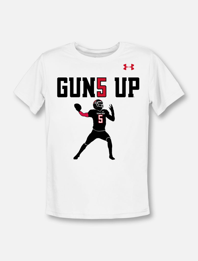 Level 500 Texas Tech Patrick Mahomes Kansas City Jump Throw Youth T-Shirt in Grey, Size: S, Sold by Red Raider Outfitters