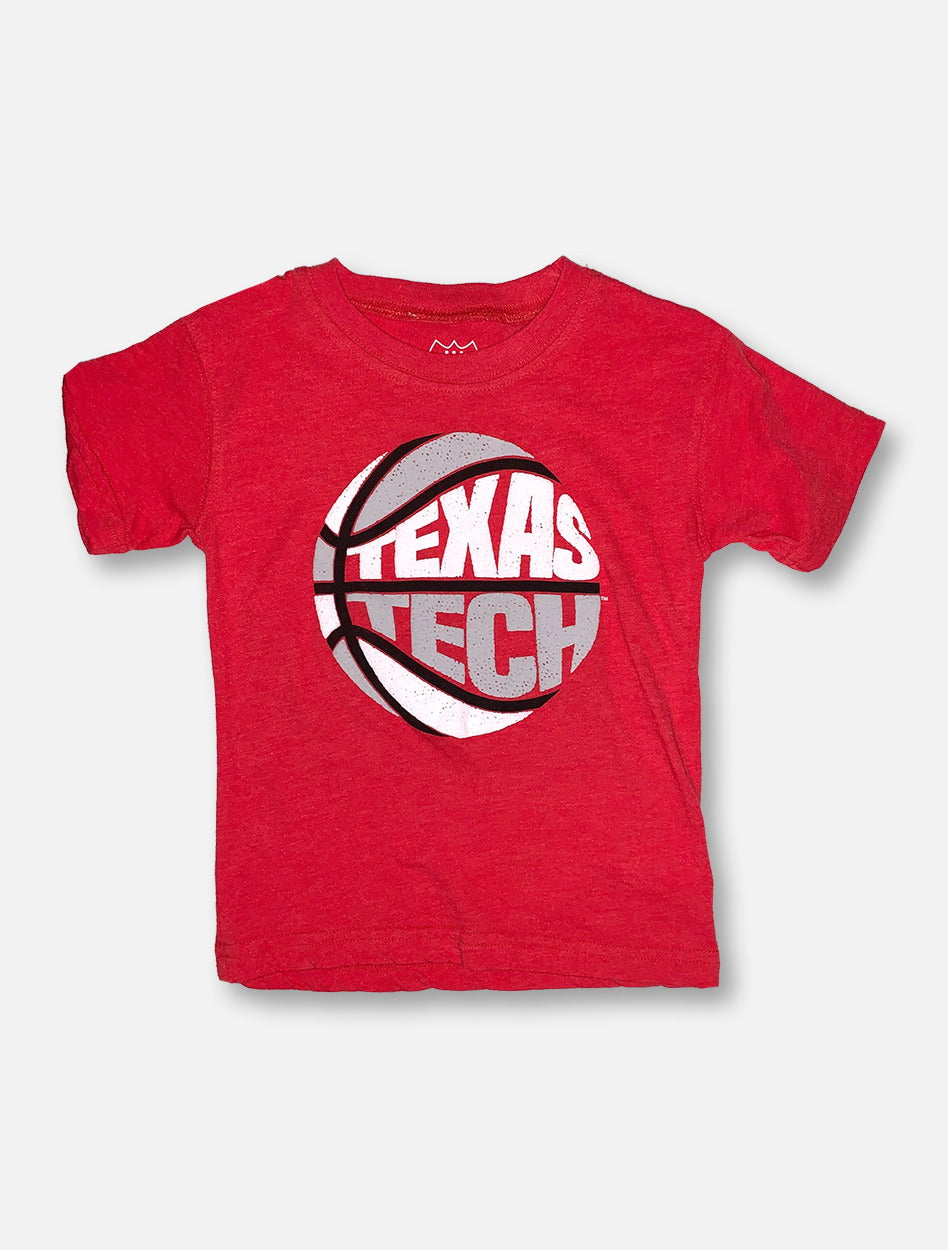 Texas Tech YOUTH Puff Print Red Basketball T-Shirt
