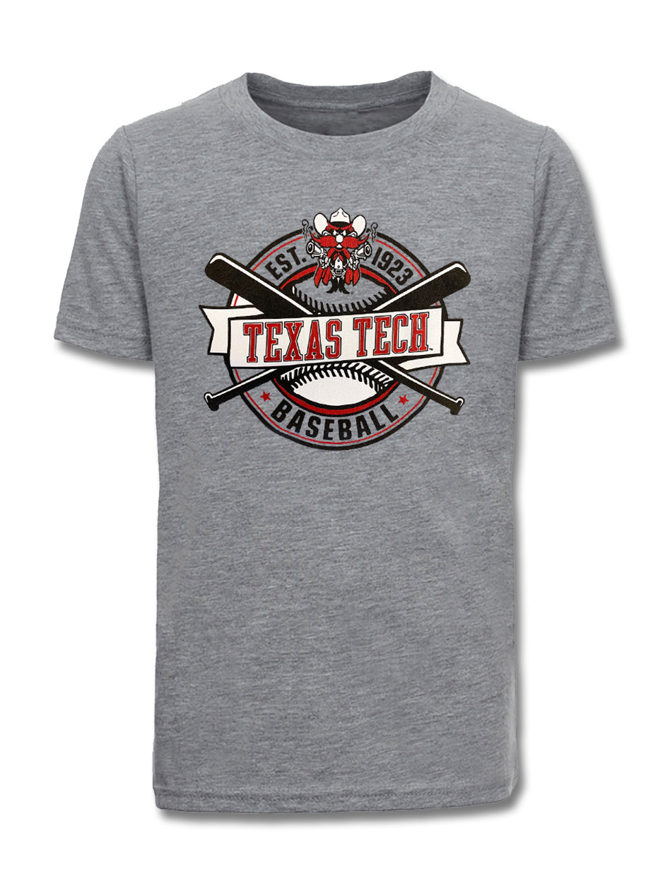 Texas Tech Red Raiders Baseball "Right Off the Bat" YOUTH T-Shirt
