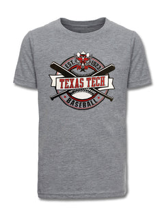 Texas Tech Red Raiders Baseball "Right Off the Bat" YOUTH T-Shirt
