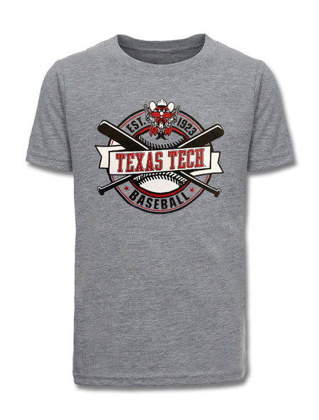 Texas Tech Red Raiders Baseball "Right Off the Bat" YOUTH T-Shirt